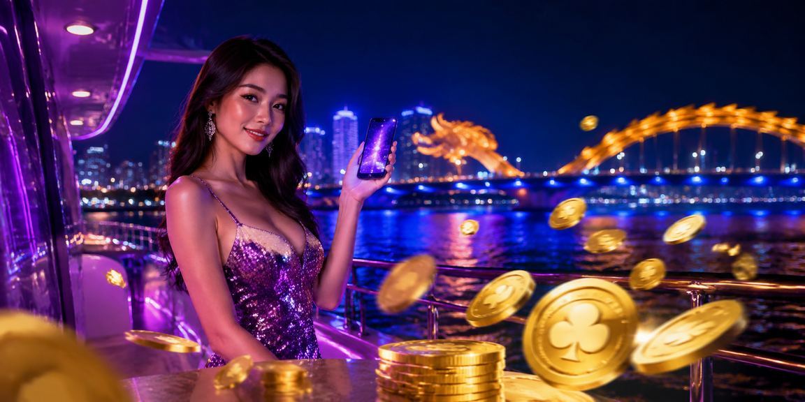 Thành phố Đà Nẵng về đêm lung linh ánh đèn neon, không khí giải trí casino sôi động