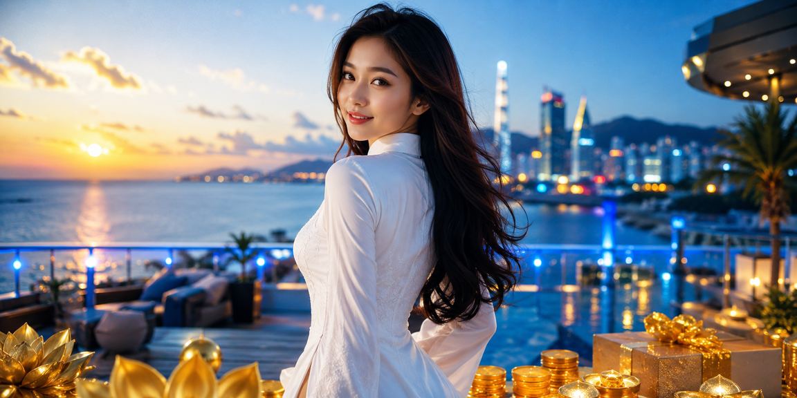 Người dùng tại Ninh Bình mặc áo dài xem thông tin nạp tiền và nhận bonus cá cược trực tuyến