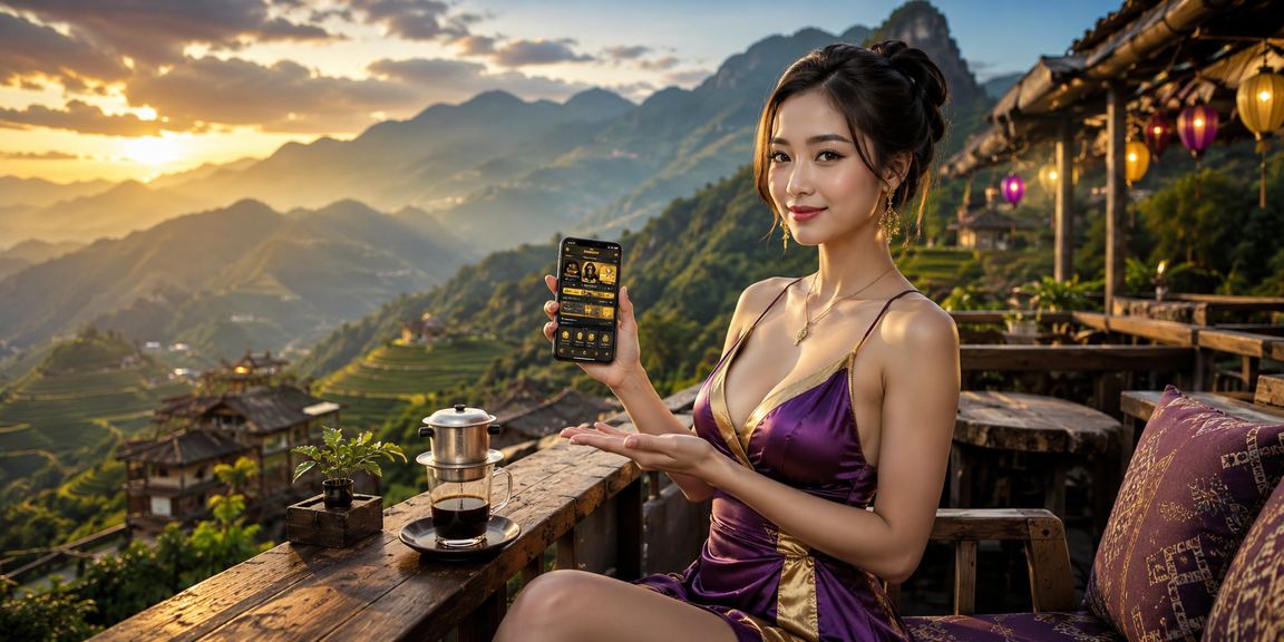 Người dùng thưởng thức cà phê tại Sapa trong lúc theo dõi cá cược thể thao trực tuyến